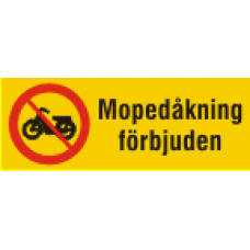 Mopedåkning förbjuden