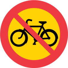C10 Förbud mot trafik med cykel och moped klass II