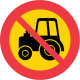 C8 Förbud mot trafik med traktor och motorredskap klass II