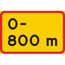 Avstånd - vägsträckans längd med början vid märket