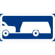 Symboltavla - Personbil med tillkopplad släpvagn