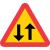 A25 - Varning för mötande trafik