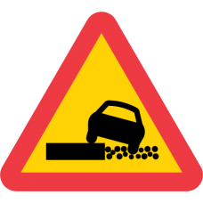 A27 Varning för svag vägkant eller hög körbanekant