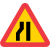 A5-3 - Avsmalnande väg från vänster sida